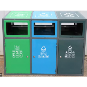 Skoon WASTE BIN 3 COMPARTMENT SS304